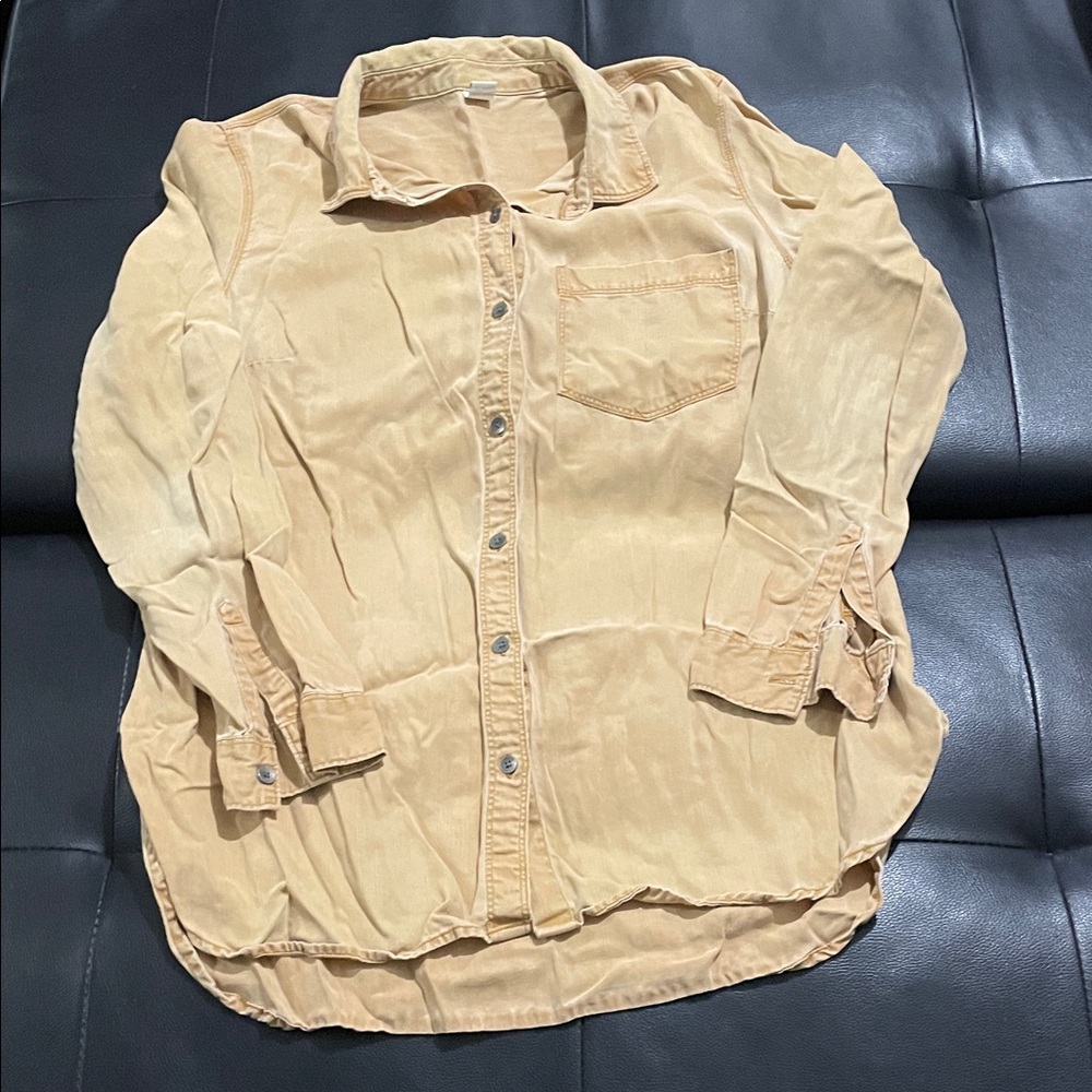 Old Navy Women’s Men's Light Tan Shirt Jacket